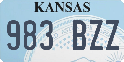 KS license plate 983BZZ