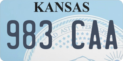 KS license plate 983CAA