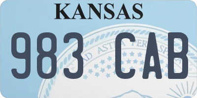 KS license plate 983CAB