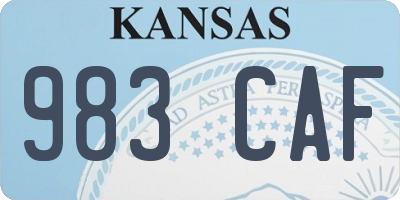KS license plate 983CAF