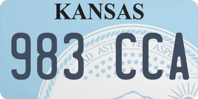 KS license plate 983CCA