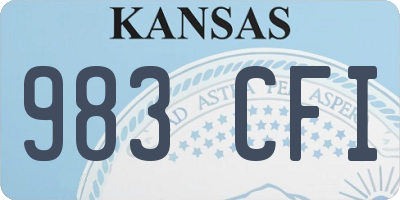KS license plate 983CFI