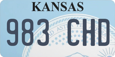 KS license plate 983CHD