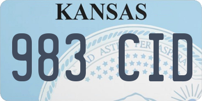 KS license plate 983CID