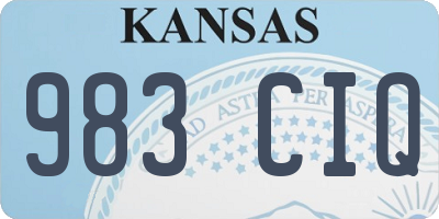 KS license plate 983CIQ