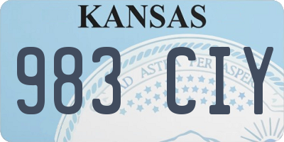 KS license plate 983CIY