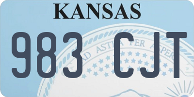 KS license plate 983CJT