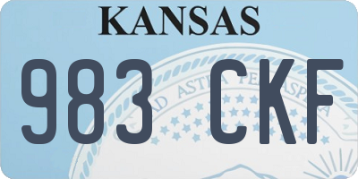 KS license plate 983CKF