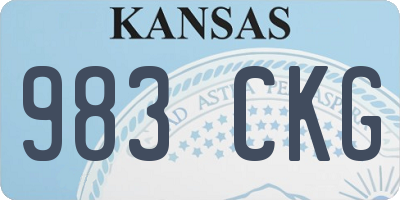 KS license plate 983CKG