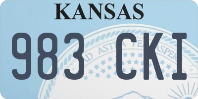 KS license plate 983CKI