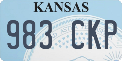 KS license plate 983CKP