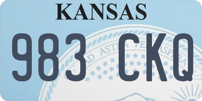 KS license plate 983CKQ