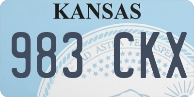 KS license plate 983CKX