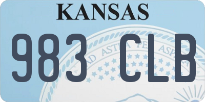 KS license plate 983CLB