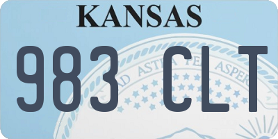 KS license plate 983CLT