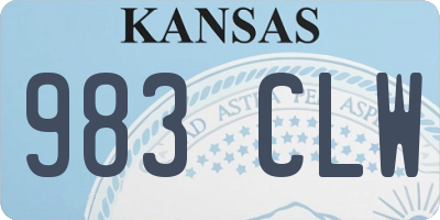 KS license plate 983CLW