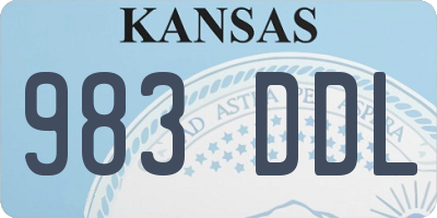 KS license plate 983DDL