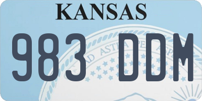 KS license plate 983DDM