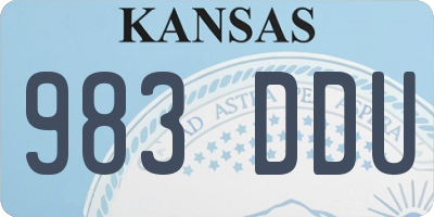 KS license plate 983DDU