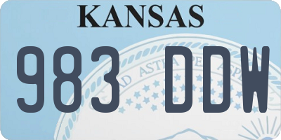 KS license plate 983DDW
