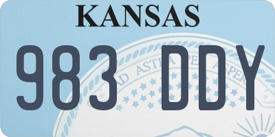 KS license plate 983DDY