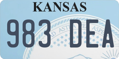 KS license plate 983DEA