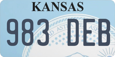 KS license plate 983DEB
