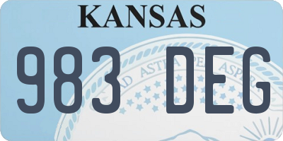 KS license plate 983DEG