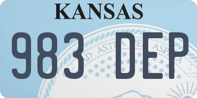 KS license plate 983DEP