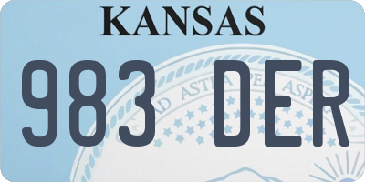 KS license plate 983DER