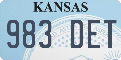KS license plate 983DET