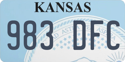KS license plate 983DFC
