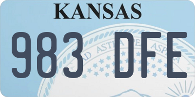 KS license plate 983DFE