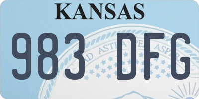 KS license plate 983DFG