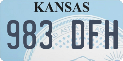KS license plate 983DFH