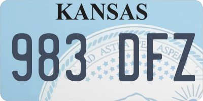 KS license plate 983DFZ