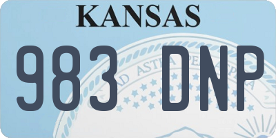 KS license plate 983DNP