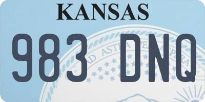 KS license plate 983DNQ