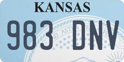 KS license plate 983DNV