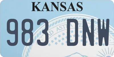 KS license plate 983DNW