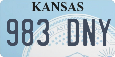 KS license plate 983DNY