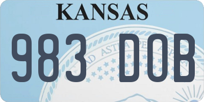 KS license plate 983DOB