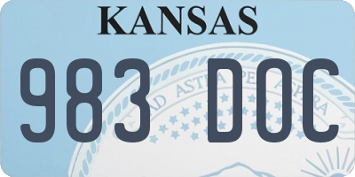 KS license plate 983DOC