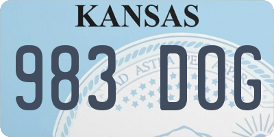 KS license plate 983DOG