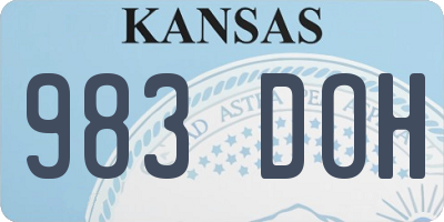 KS license plate 983DOH