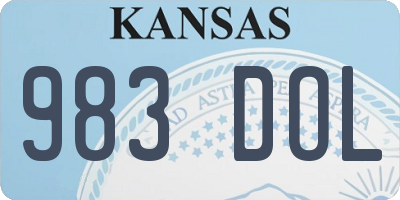 KS license plate 983DOL