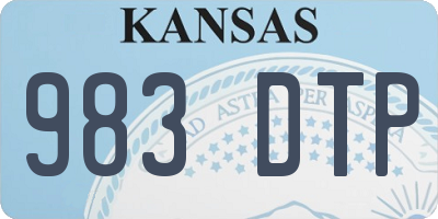KS license plate 983DTP