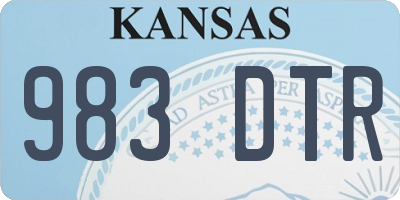KS license plate 983DTR