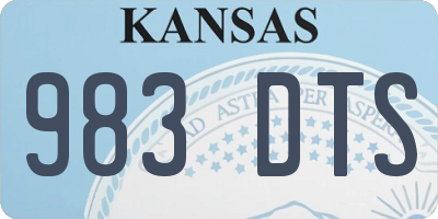 KS license plate 983DTS