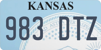 KS license plate 983DTZ